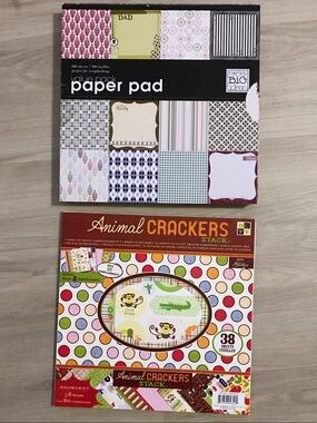 Paper Pad & Animal Crackers Scrapbook Paper Pack - Multi Color
